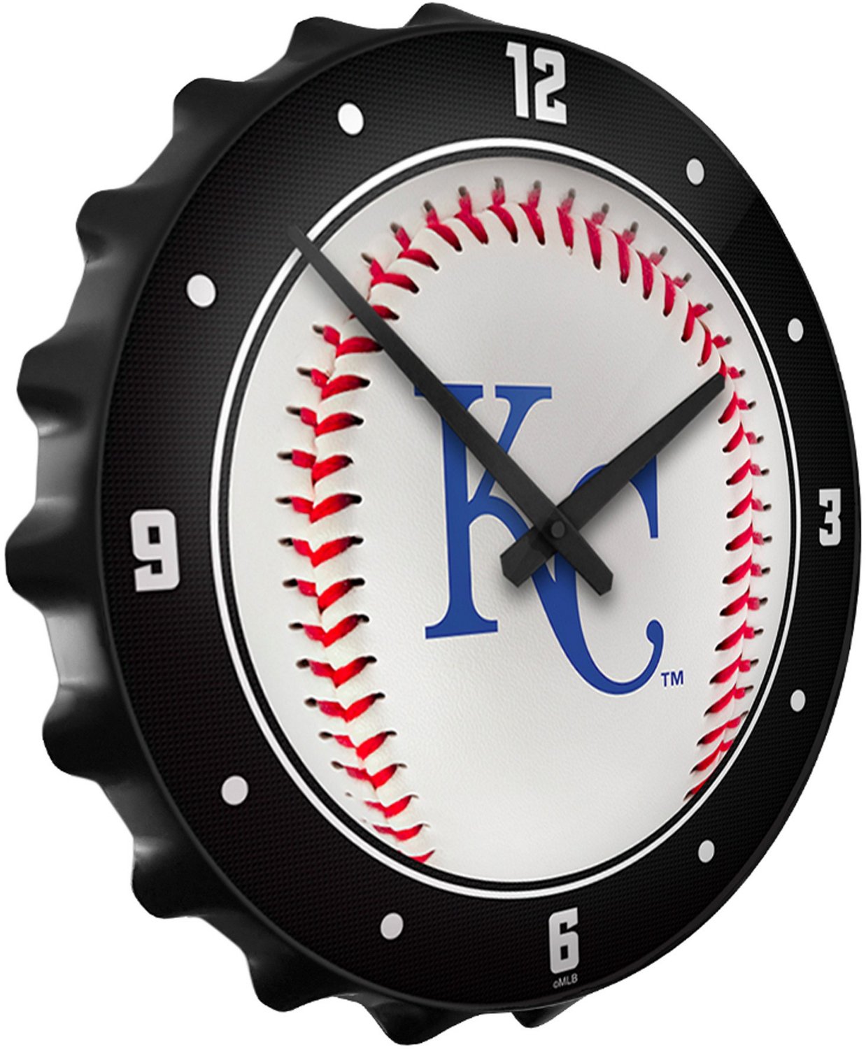 The Fan-Brand Kansas City Royals Baseball Bottle Cap Wall Clock - view number 2