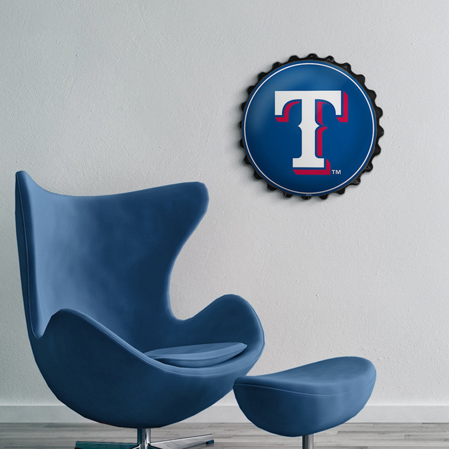 The Fan-Brand Texas Rangers Logo Bottle Cap Wall Sign - view number 5