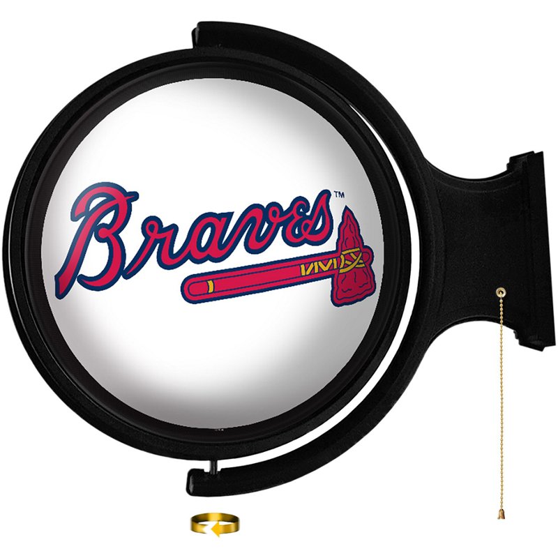 The FanBrand Atlanta Braves Logo Original Rotating Lighted Wall Sign