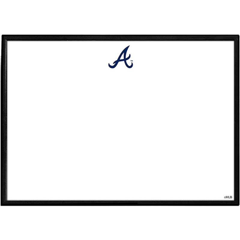 The FanBrand Atlanta Braves Logo Framed Dry Erase Wall Sign
