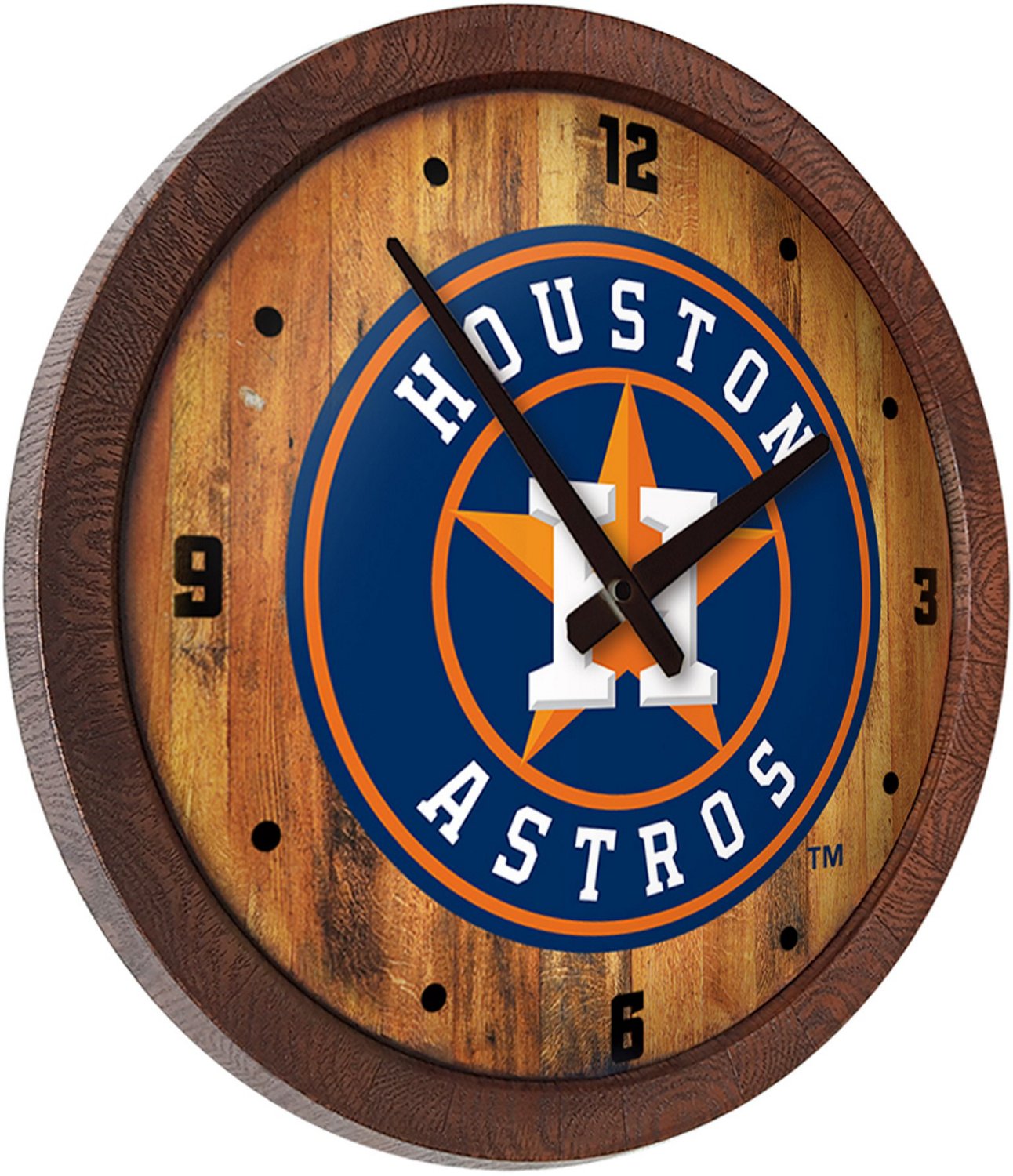 The Fan-Brand Houston Astros Faux Barrel Top Wall Clock - view number 2