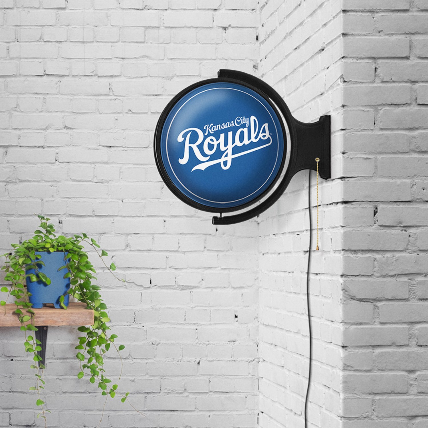 The Fan-Brand Kansas City Royals Logo Original Rotating Lighted Wall Sign - view number 4