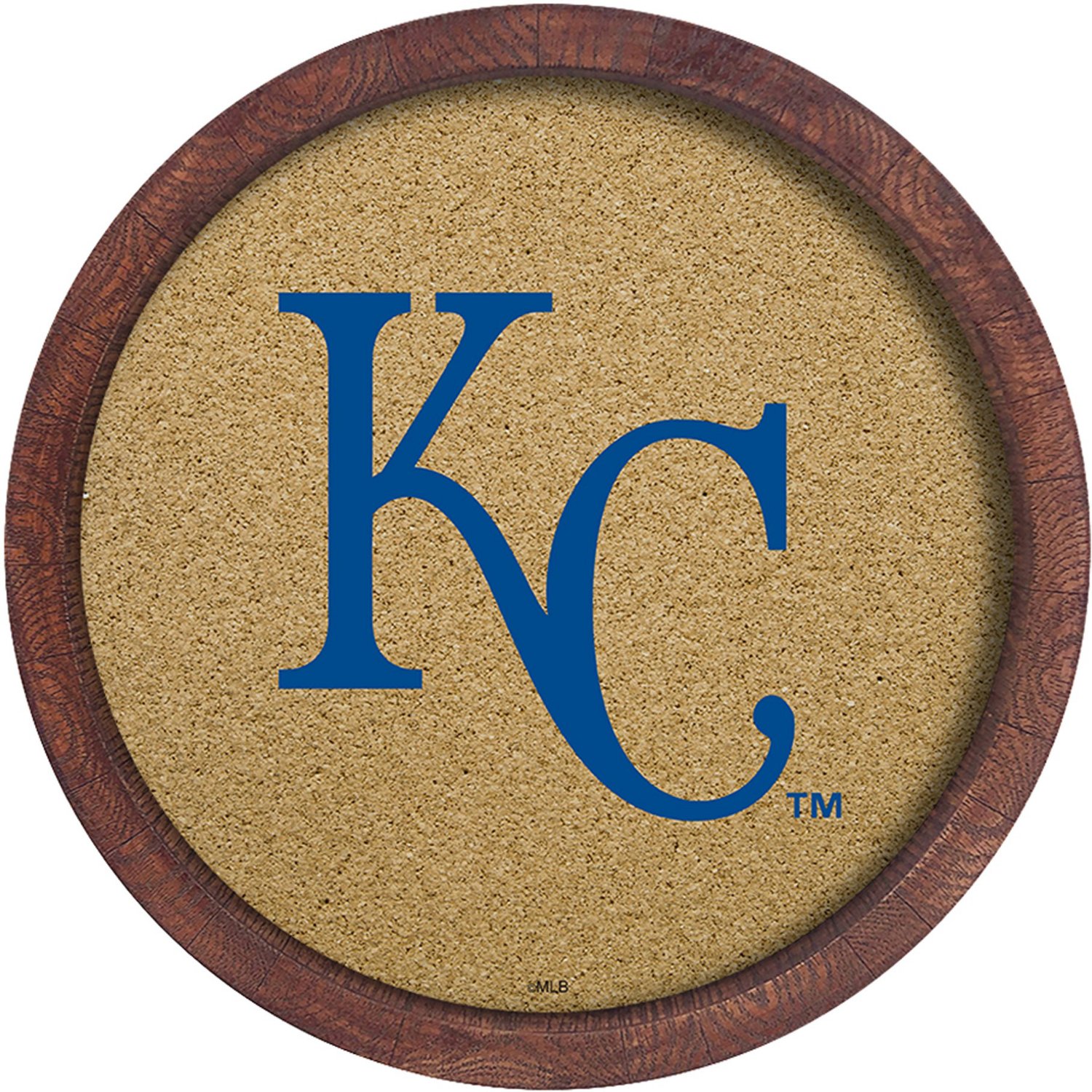 The Fan-Brand Kansas City Royals Faux Barrel Framed Cork Board - view number 1