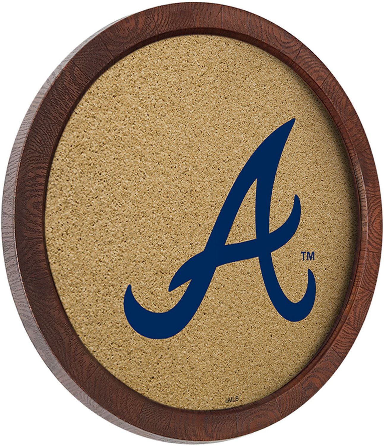The Fan-Brand Atlanta Braves Faux Barrel Framed Cork Board - view number 2