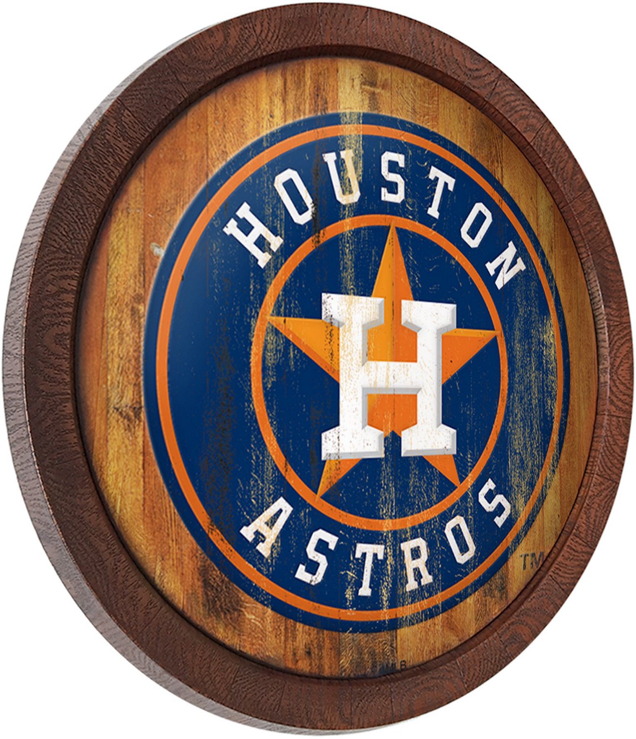 The Fan-Brand Houston Astros Weathered Faux Barrel Top Sign - view number 2