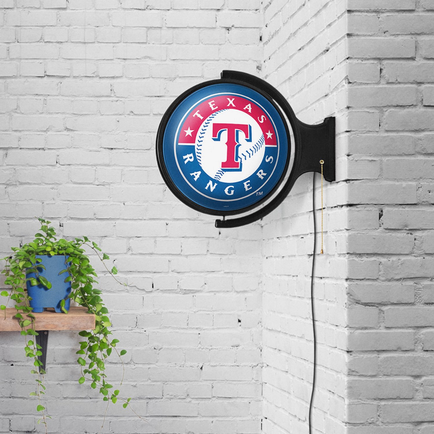 The Fan-Brand Texas Rangers Original Rotating Lighted Wall Sign - view number 4