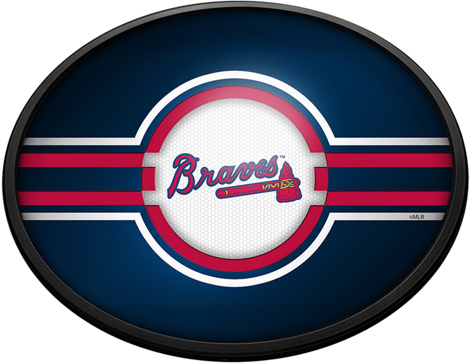 The Fan-Brand Atlanta Braves Oval Slimline Lighted Wall Sign