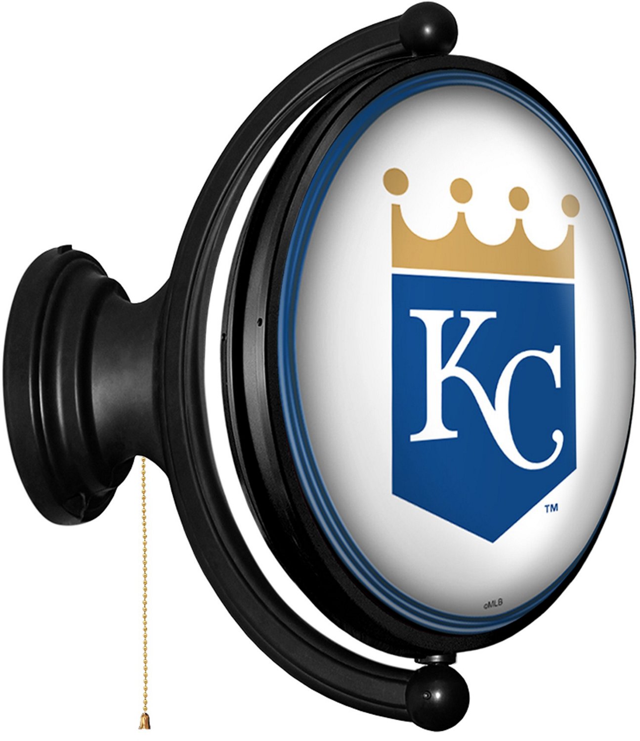 The Fan-Brand Kansas City Royals Original Oval Rotating Lighted Wall Sign - view number 2
