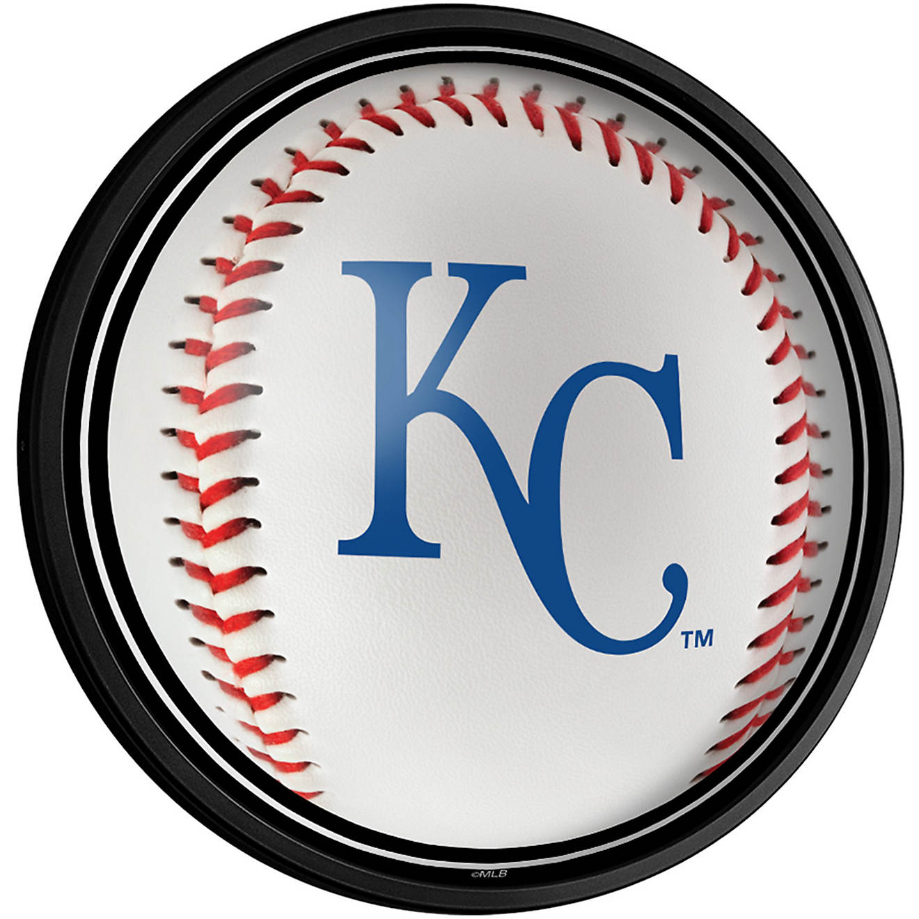 The Fan-Brand Kansas City Royals Baseball Round Slimline Lighted Wall Sign                                                       - view number 1