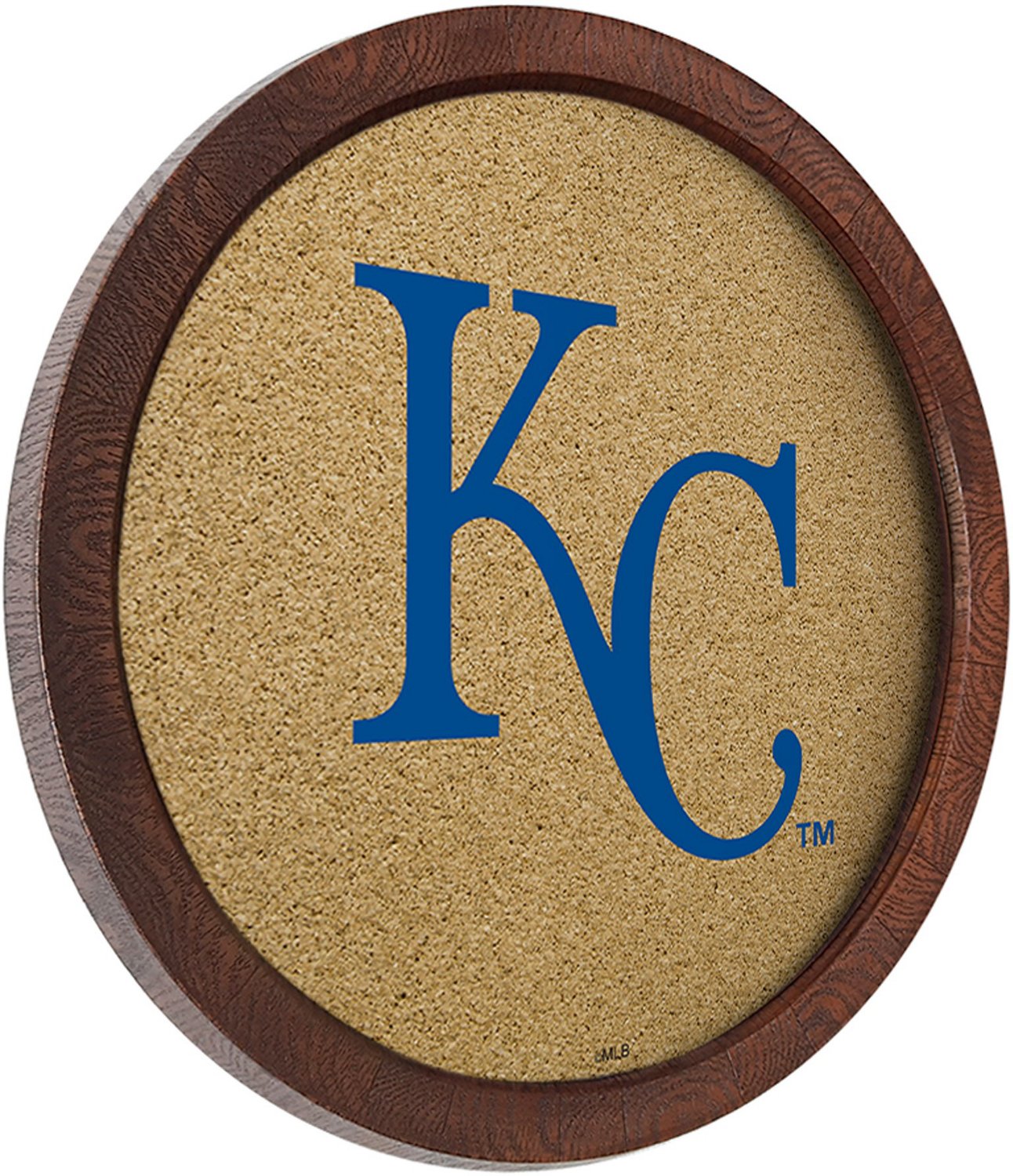 The Fan-Brand Kansas City Royals Faux Barrel Framed Cork Board - view number 2