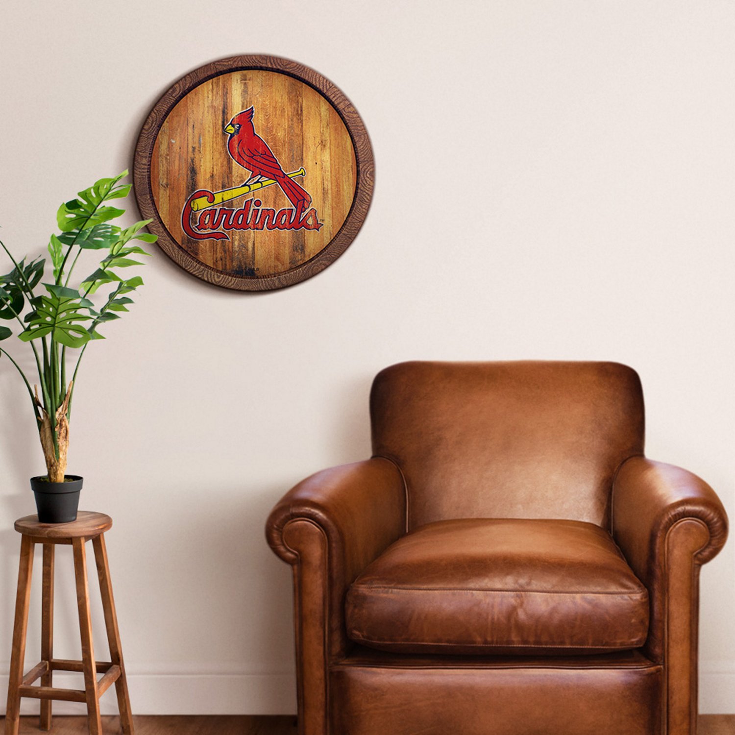 The Fan-Brand St. Louis Cardinals Weathered Faux Barrel Top Sign - view number 5