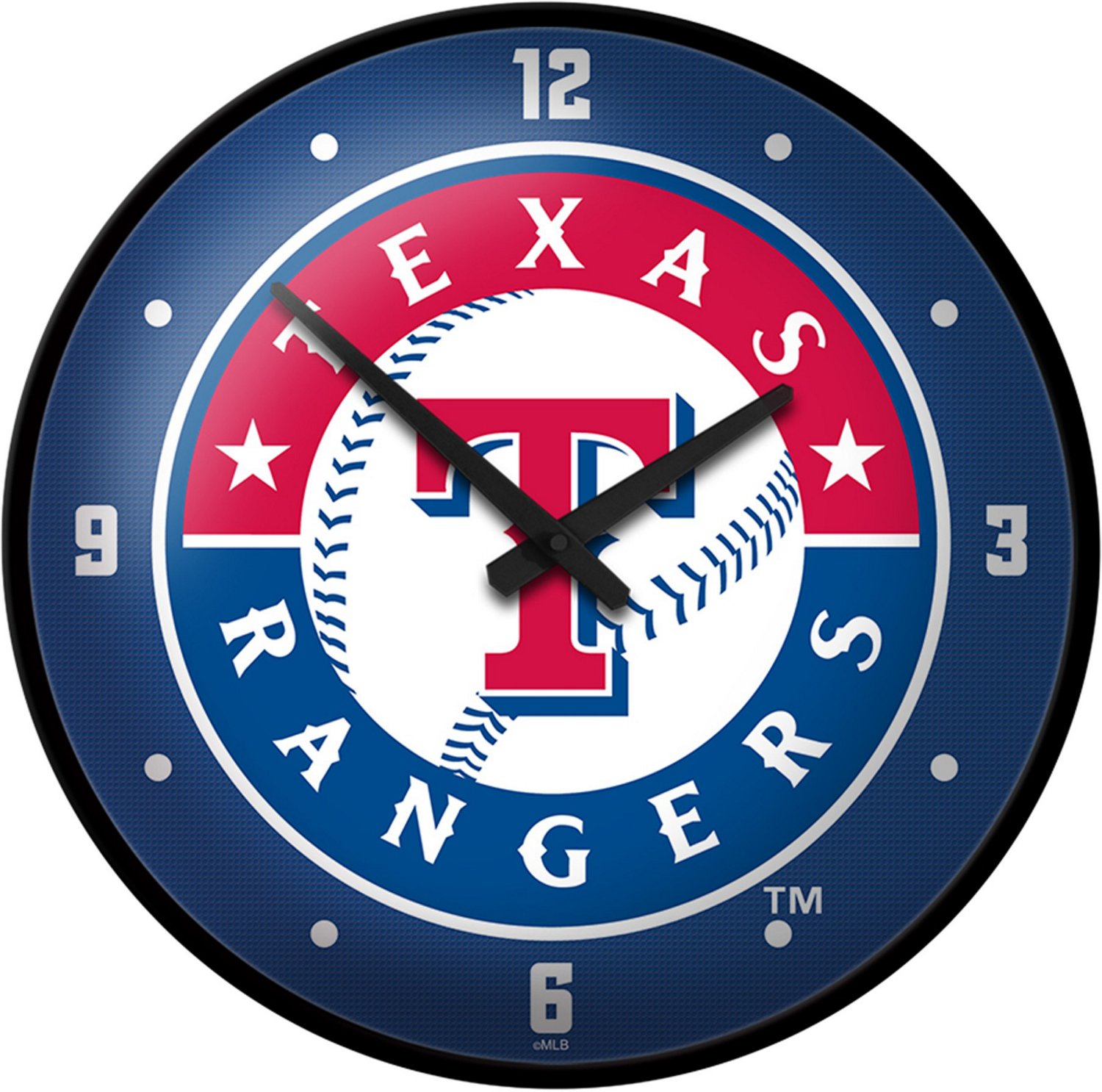 The Fan-Brand Texas Rangers Modern Disc Wall Clock