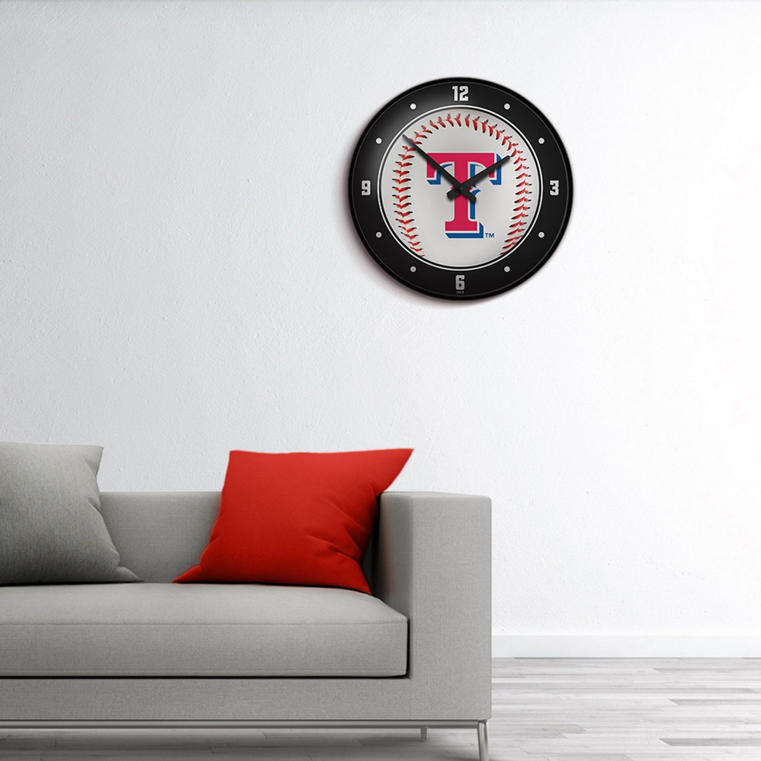 The Fan-Brand Texas Rangers Baseball Modern Disc Wall Clock - view number 5