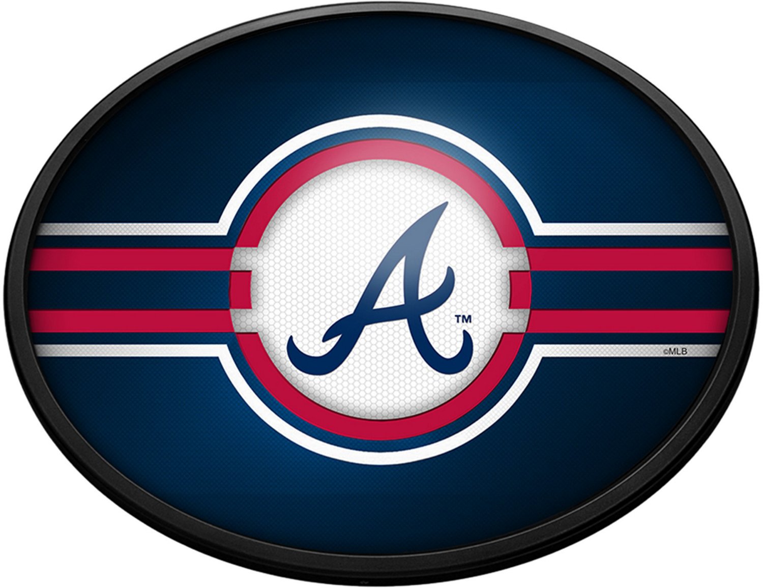 Atlanta Braves: Logo - Round Slimline Lighted Wall Sign