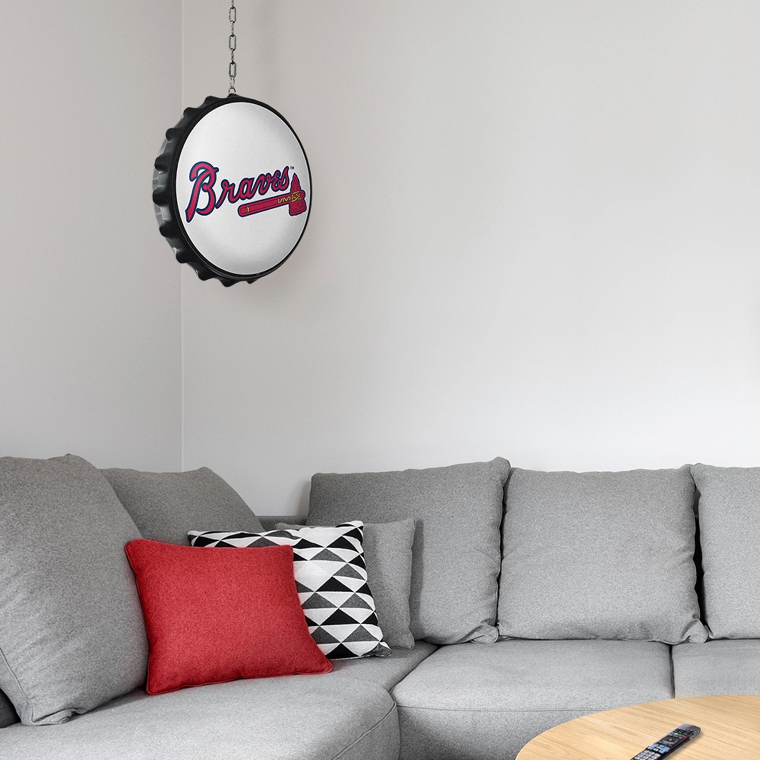 The Fan-Brand Atlanta Braves Double-Sided Bottle Cap Dangler - view number 4