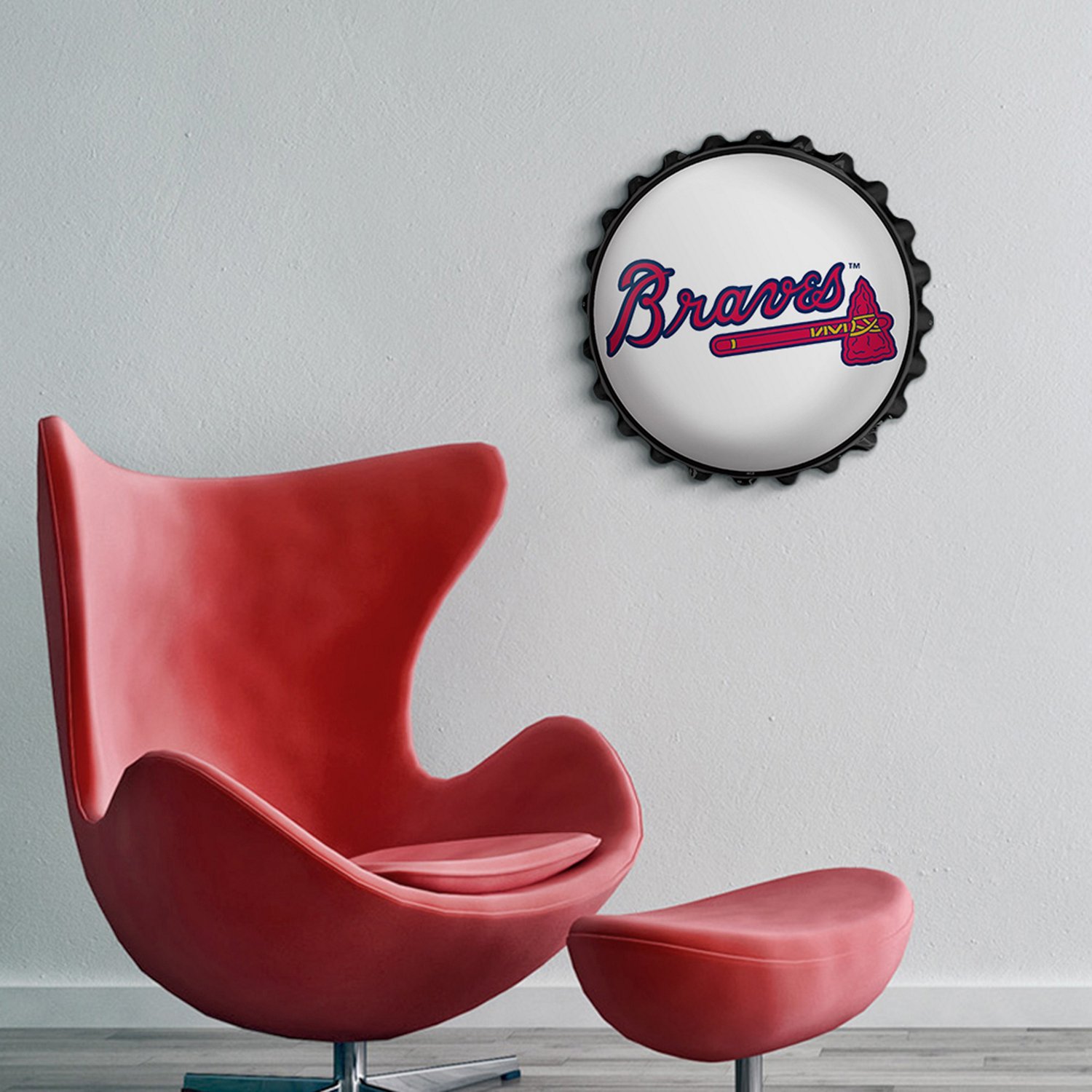 The Fan-Brand Atlanta Braves Bottle Cap Wall Sign                                                                                - view number 5