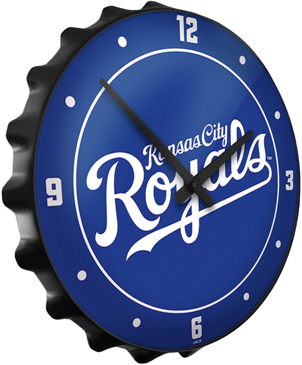 The Fan-Brand Kansas City Royals Wordmark Bottle Cap Wall Clock                                                                  - view number 2