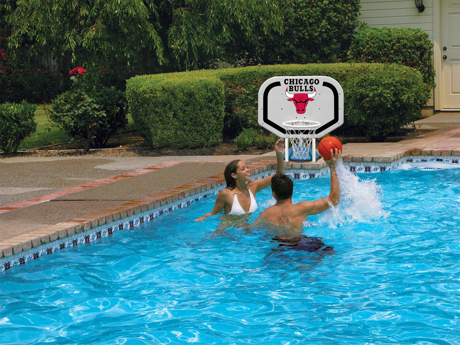 Poolmaster® Chicago Bulls Pro Rebounder Style Poolside Basketball Game                                                          - view number 3
