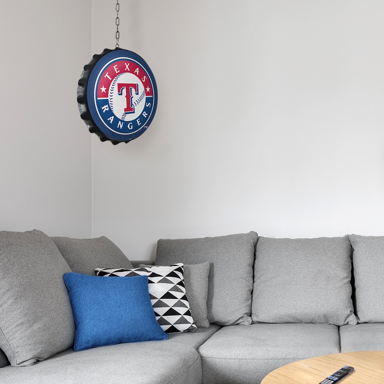 The Fan-Brand Texas Rangers Double-Sided Bottle Cap Dangler - view number 4