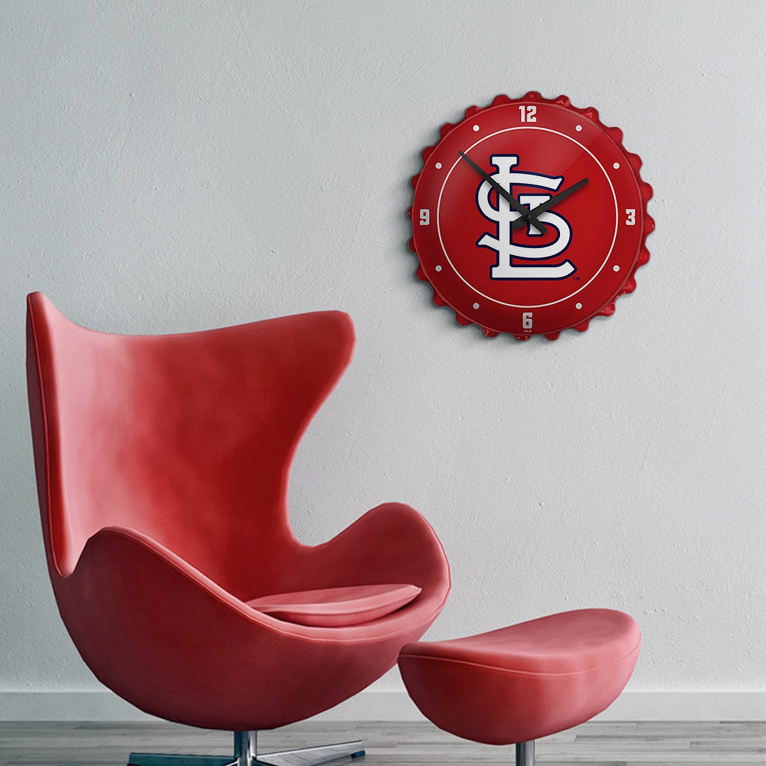 The Fan-Brand St. Louis Cardinals Logo Bottle Cap Wall Clock - view number 5