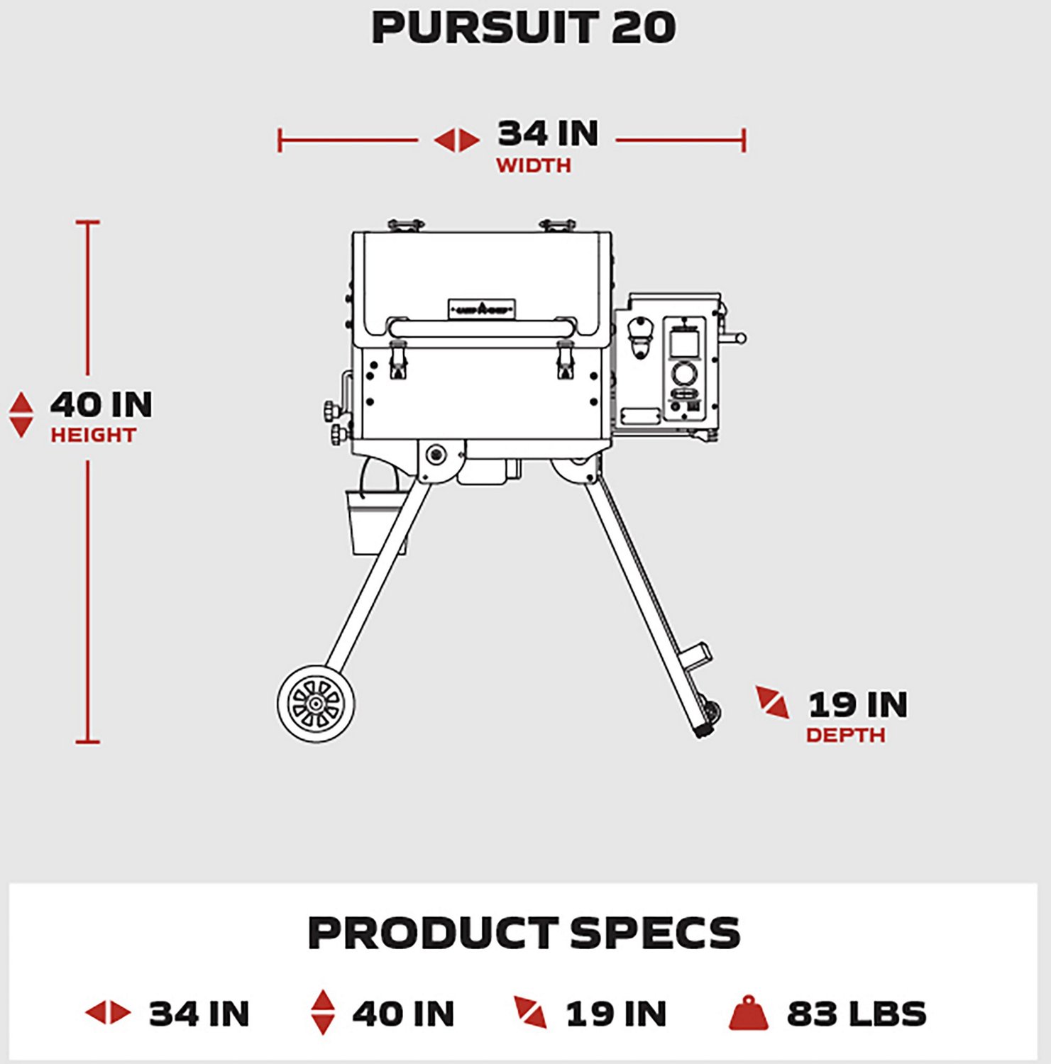 Camp Chef Pursuit 20 in Portable Pellet Grill Academy