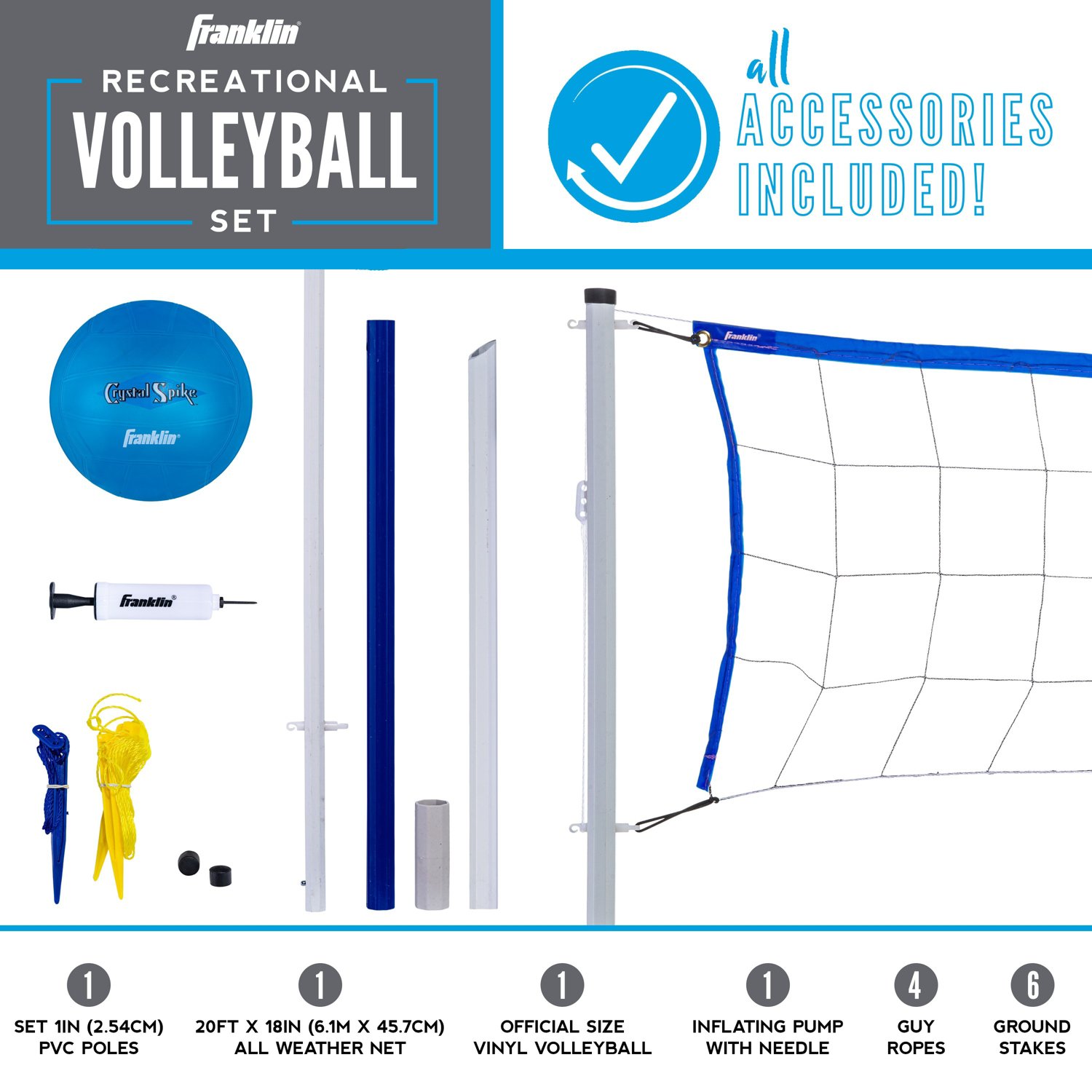 Franklin Recreational Volleyball Set | Academy