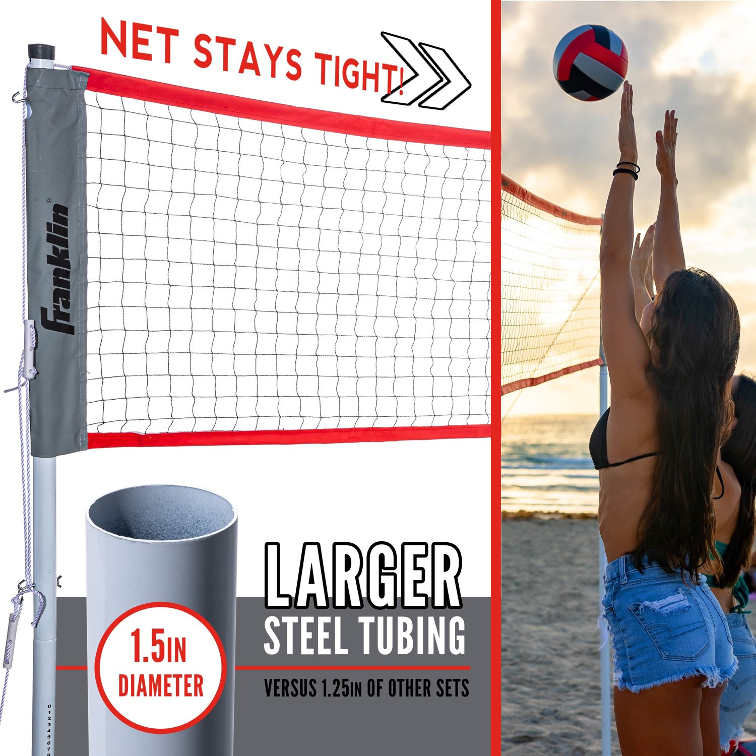 Franklin Elite Volleyball Net Set Academy