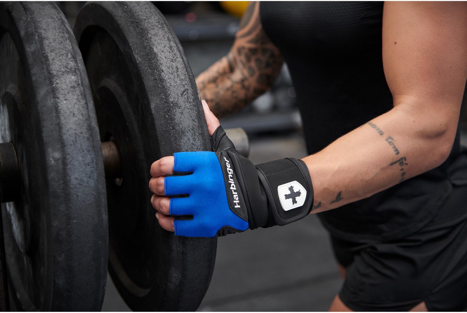 Harbinger Men's Training Grip Wrist Wrap Gloves                                                                                  - view number 8