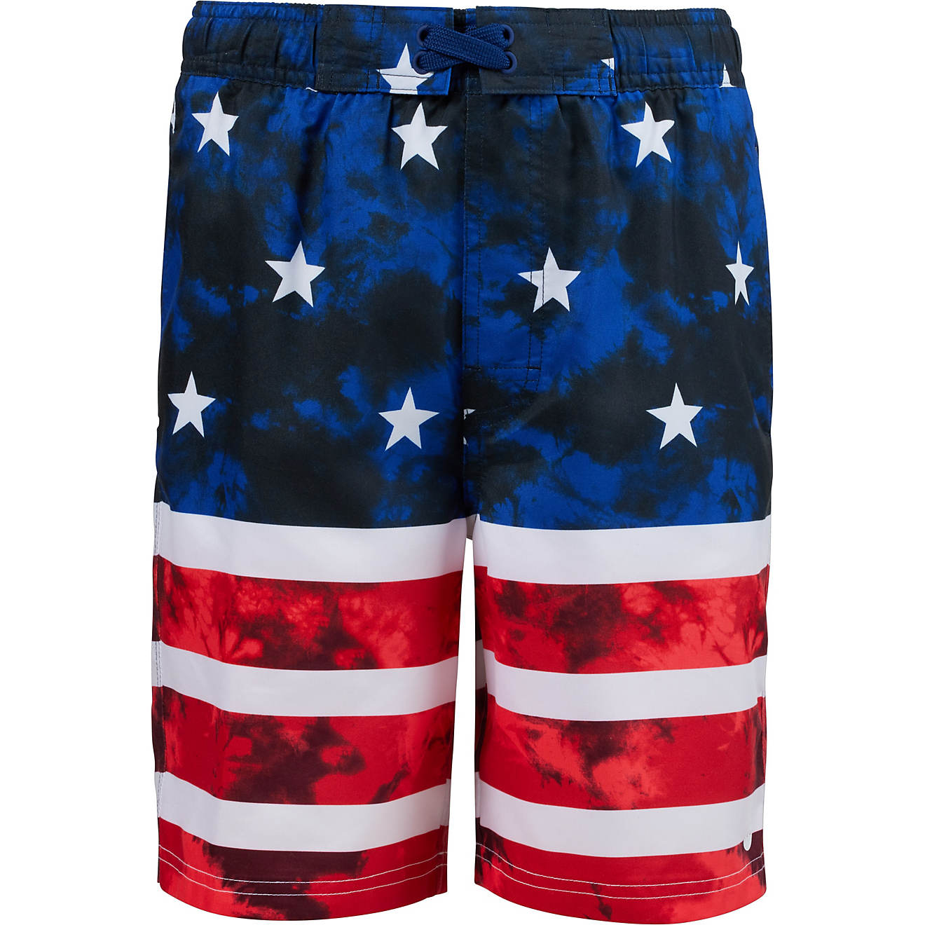 O'Rageous Boys' Tie-Dye American Flag Printed Board Shorts                                                                       - view number 1
