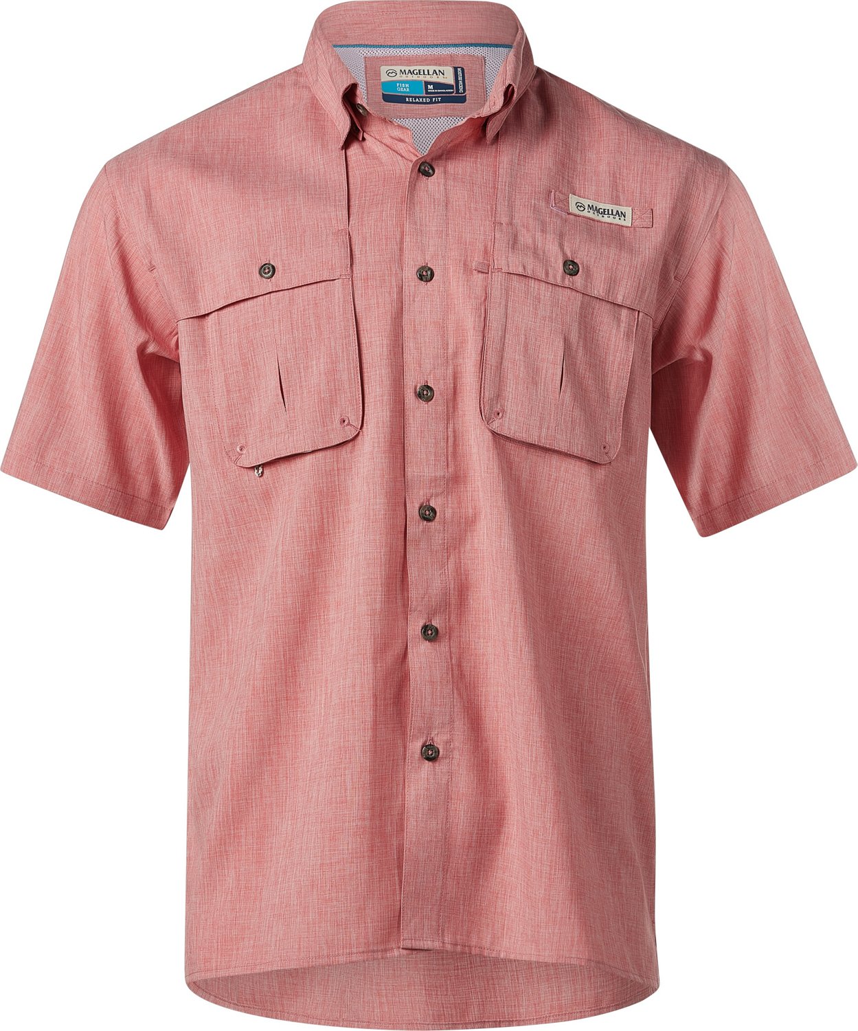 Magellan Outdoors Men's Aransas Pass Heather Short Sleeve Fishing Shirt