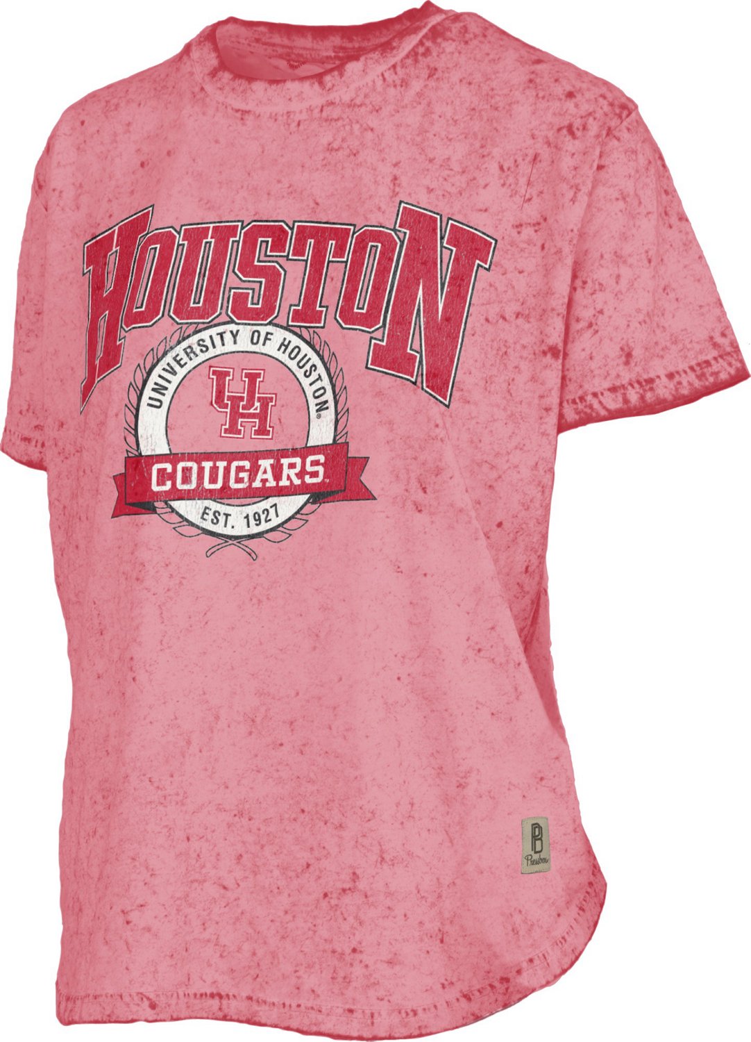 Three Square Women's University of Houston Sun Washed Gibraltar Cropped T-shirt
