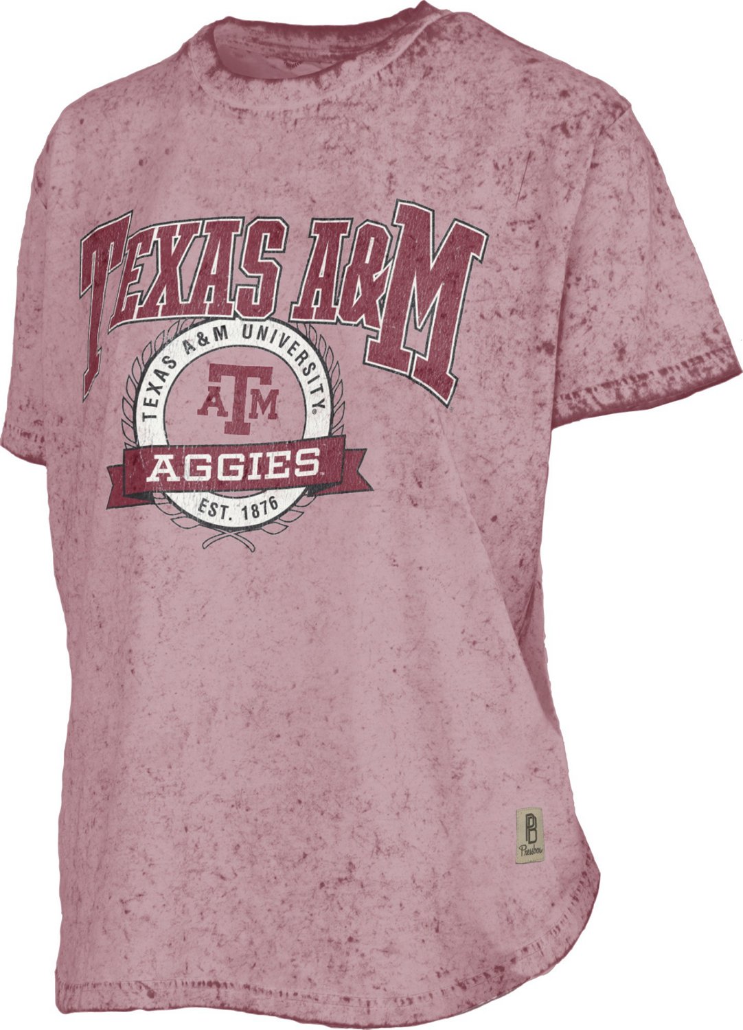 Three Square Women's Texas A&M University Sun Washed Gibraltar Cropped T-shirt