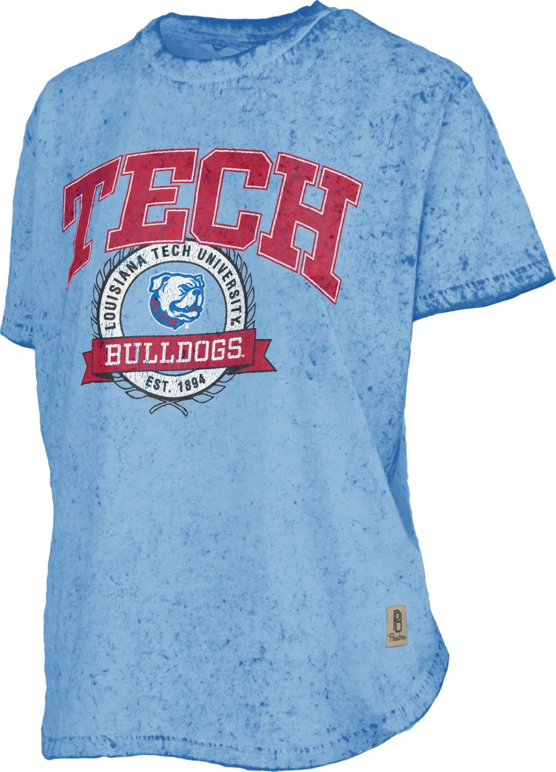 Three Square Women's Louisiana Tech University Sun Washed Gibraltar Cropped T-shirt