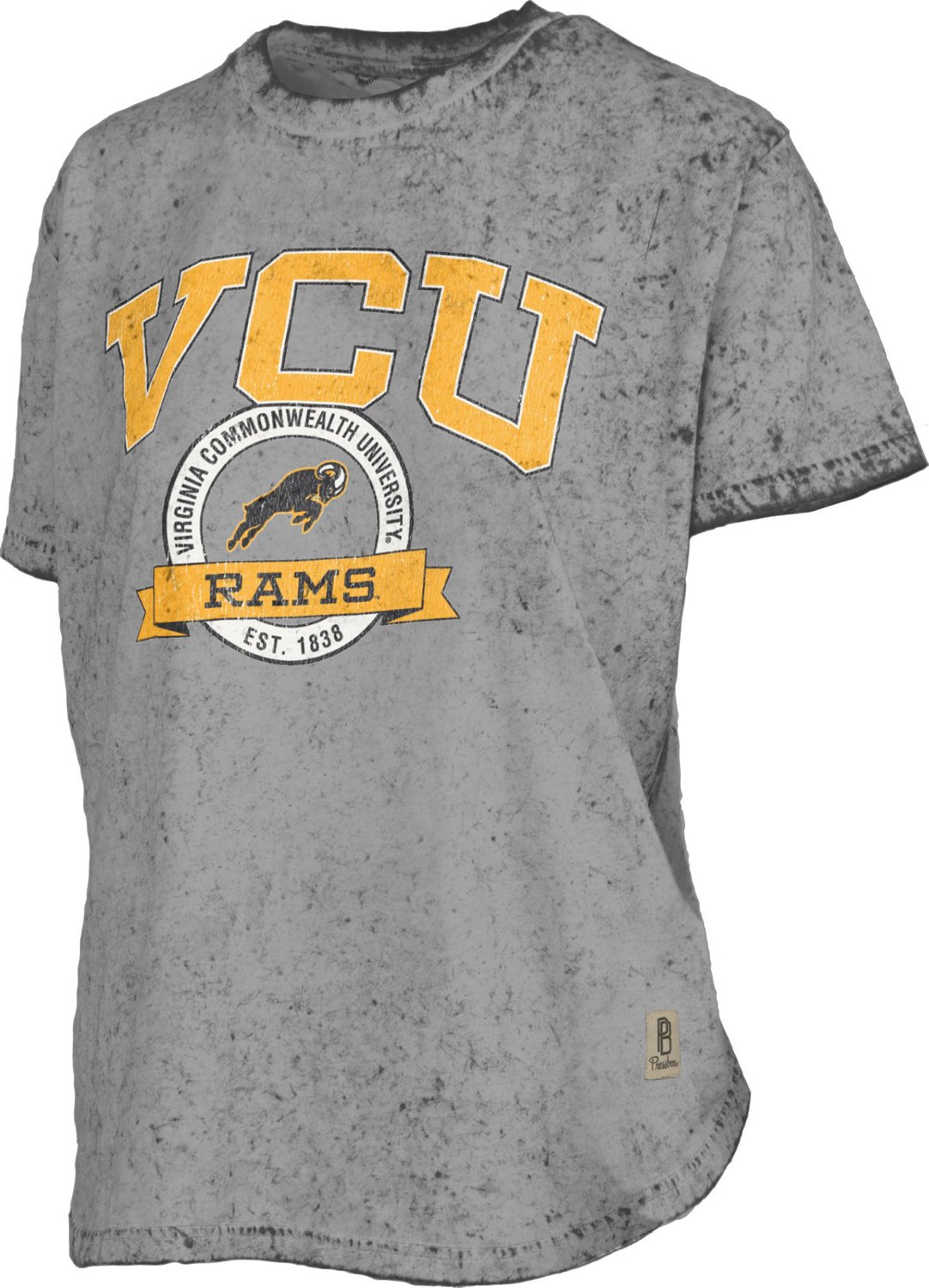 Three Square Women's Virginia Commonwealth University Sun Washed Gibraltar Cropped T-shirt