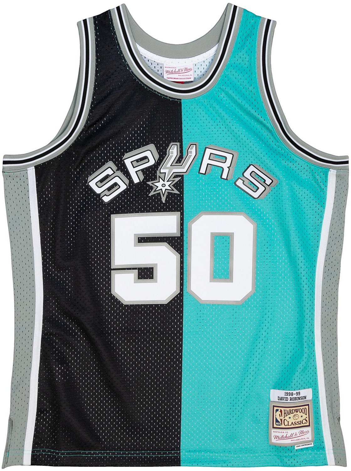 Mitchell & Ness Men's San Antonio Spurs Robinson NBA Split Swingman 1998 Jersey - view number 2