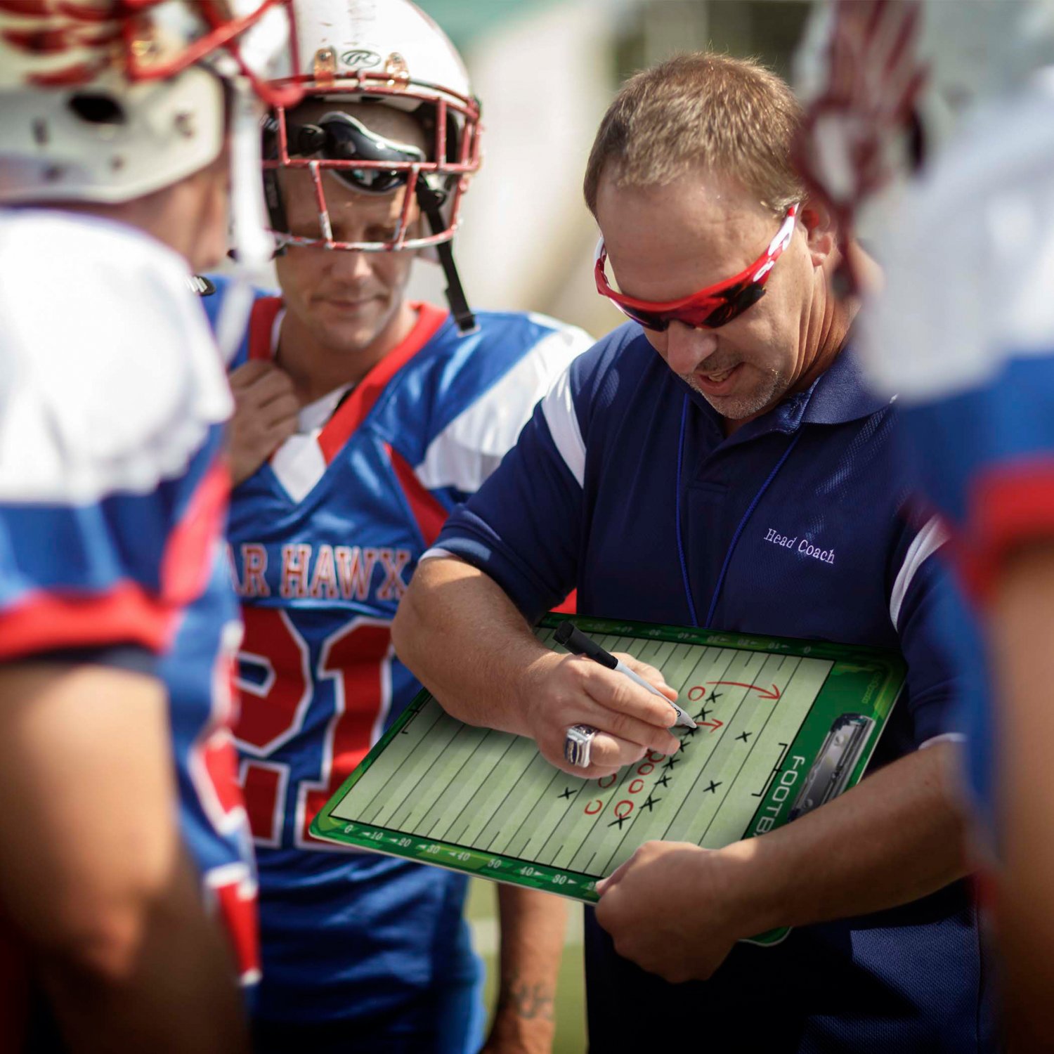 GoSports Football Coaches Premium Dry-Erase 2-Sided Clipboard