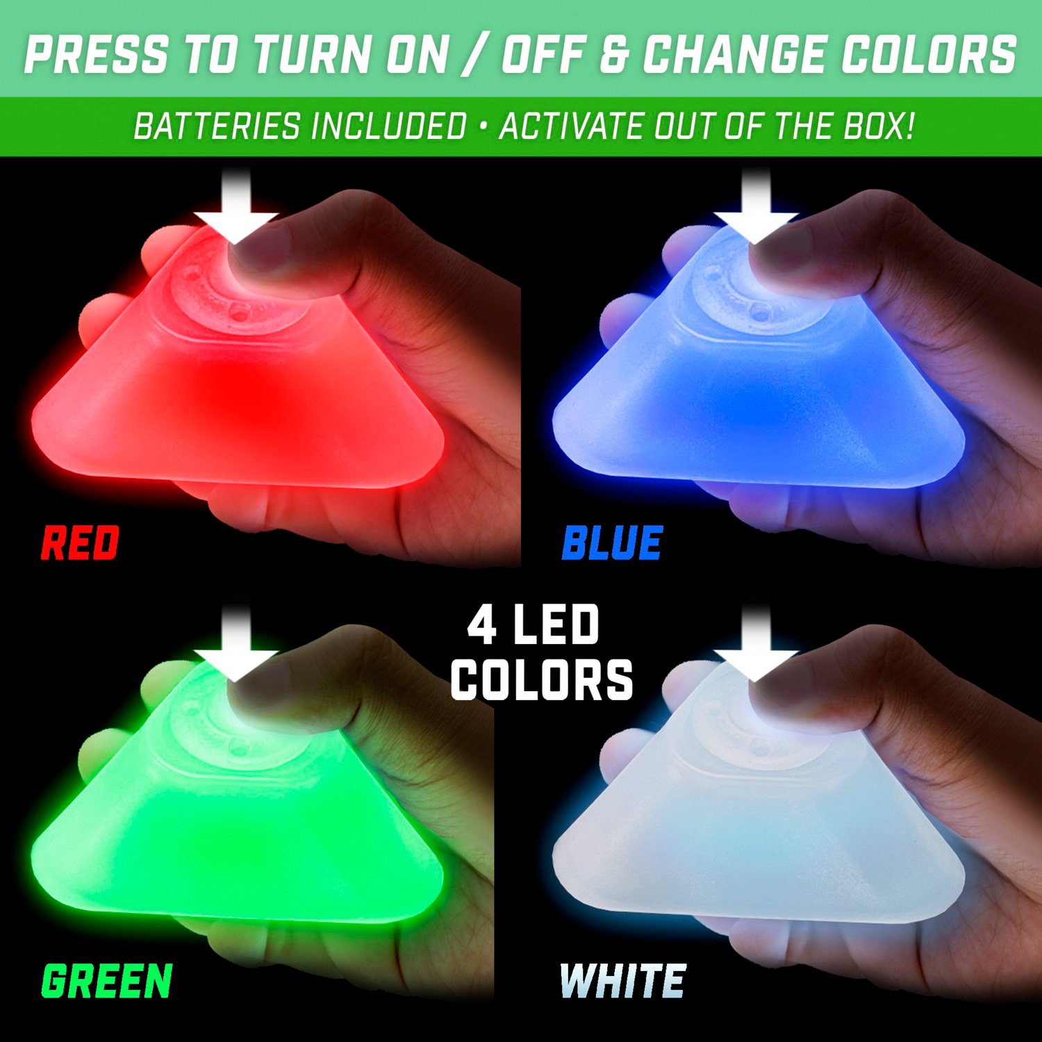 GoSports Modern Light Up Cones 6-Pack - view number 2