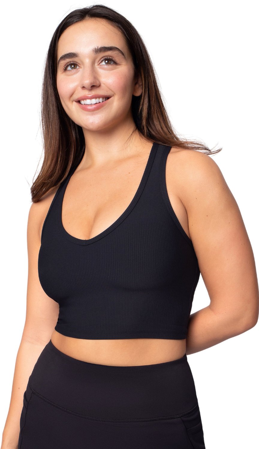 90 Degrees by Reflex High Performance Workout Sports Bra Gray