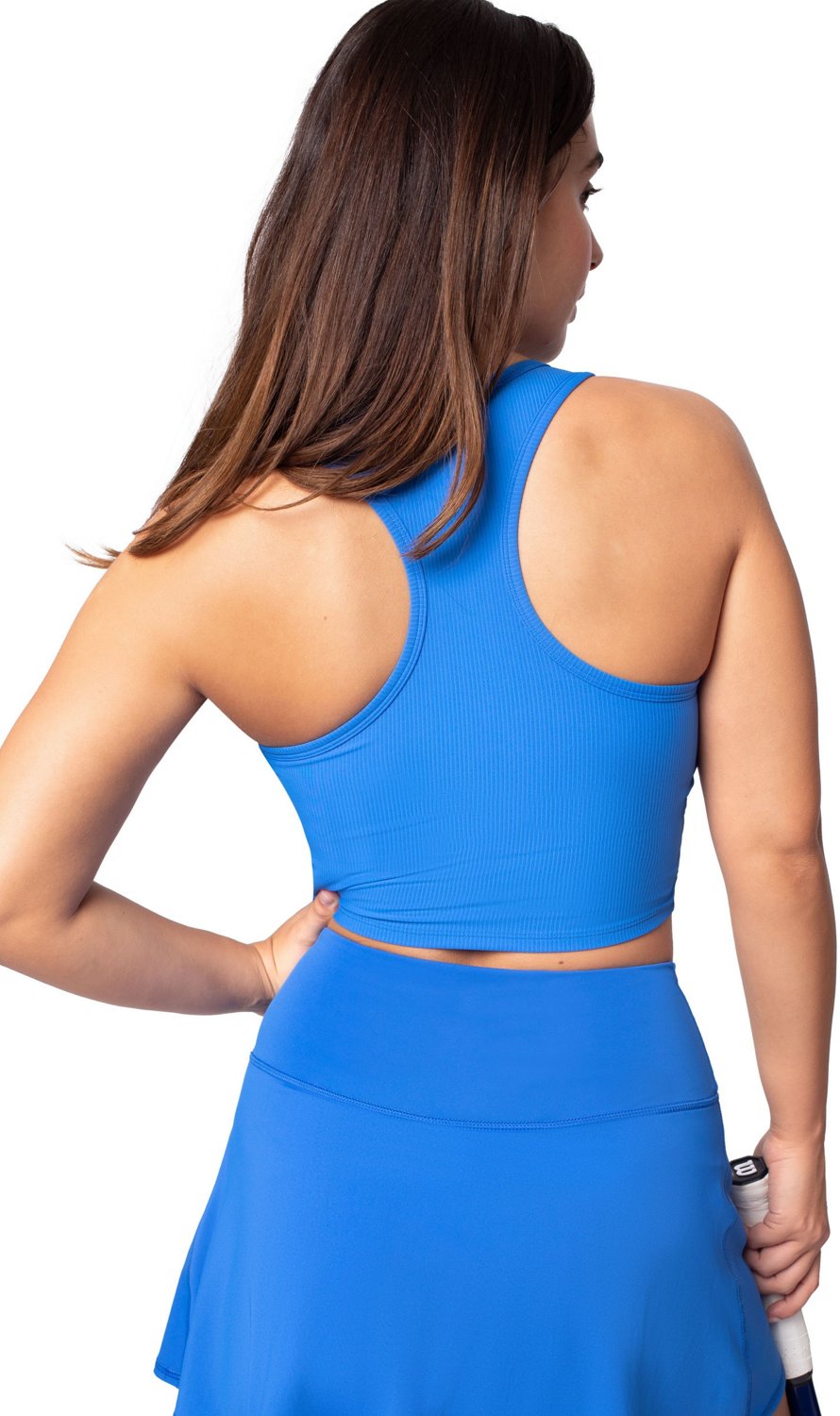 90 Degree by Reflex Women's Vortex Ribbed Crossfire Cropped Racerback Sports Bra                                                 - view number 2