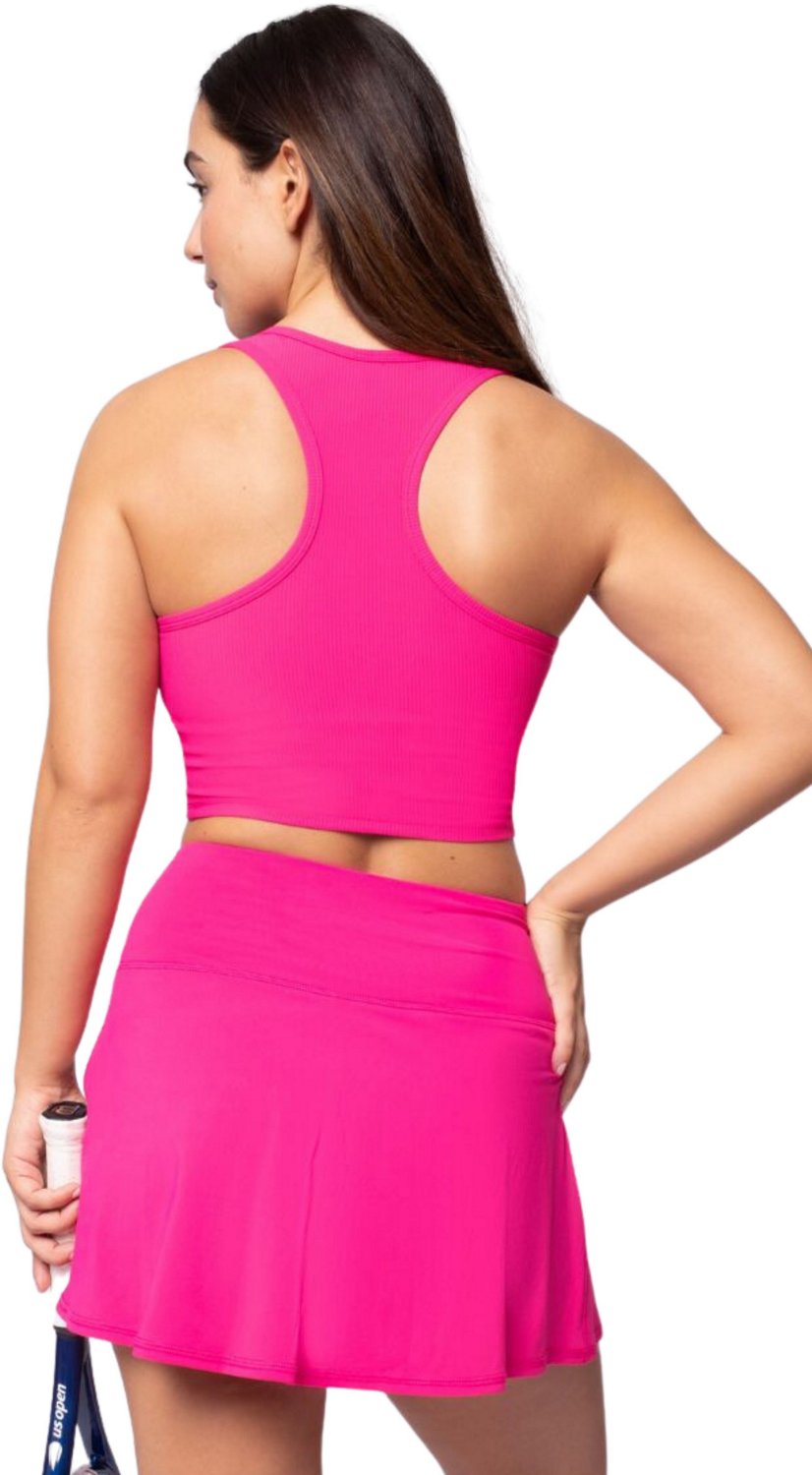 90 Degree by Reflex Women's Vortex Ribbed Crossfire Cropped Racerback Sports Bra                                                 - view number 2