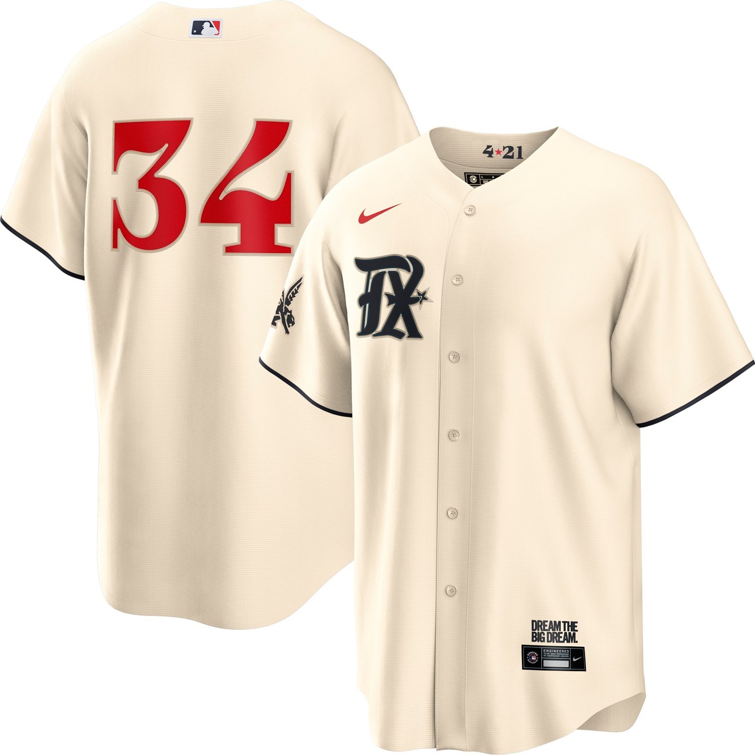 Nike Men's Texas Rangers Ryan City Connect Replica Jersey - view number 3