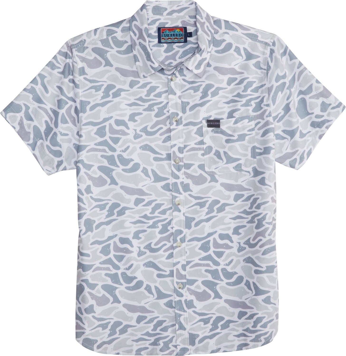 BURLEBO Men's Performance Button-Up Short Sleeve Shirt                                                                           - view number 5