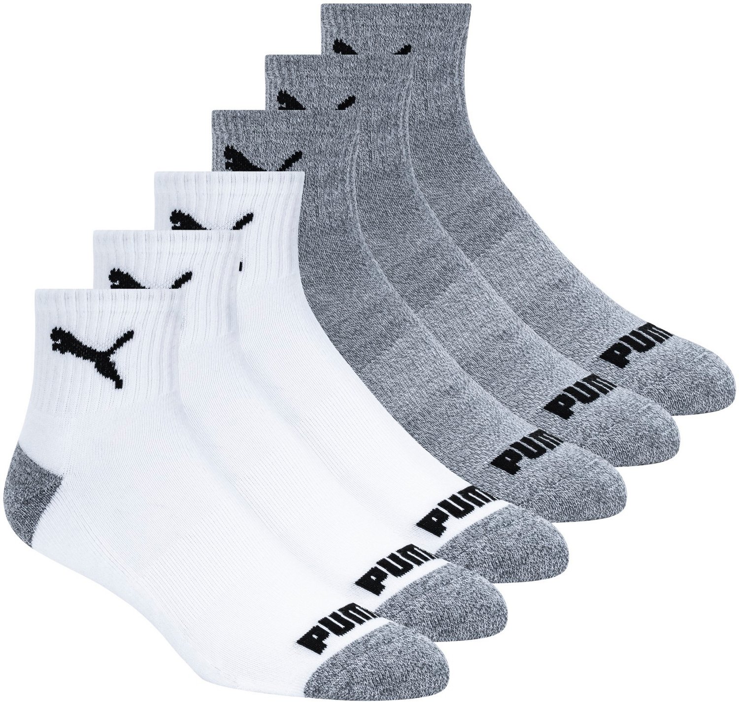 PUMA Men's Terry Quarter Socks 6-Pack - view number 1
