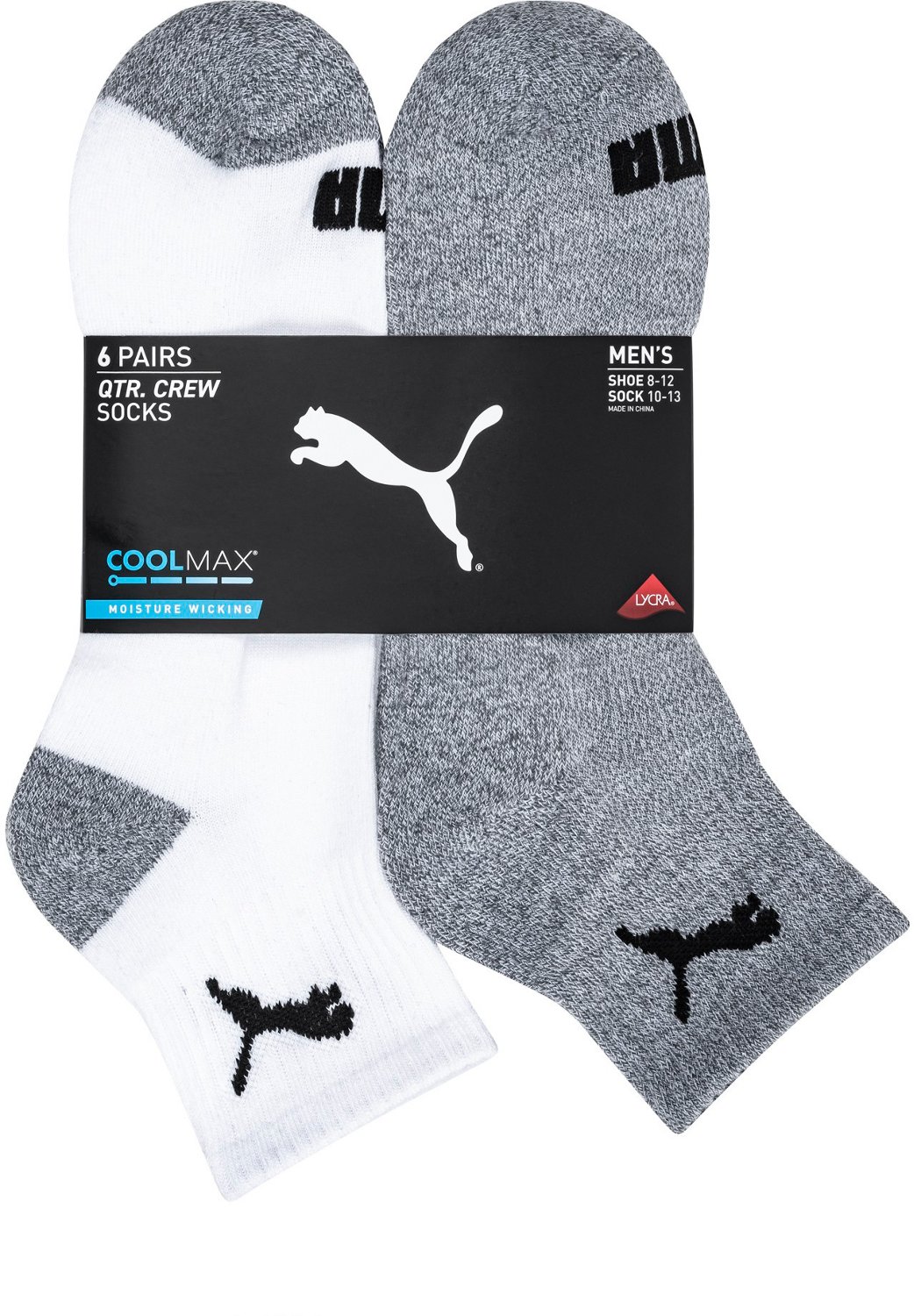 PUMA Men's Terry Quarter Socks 6-Pack - view number 2