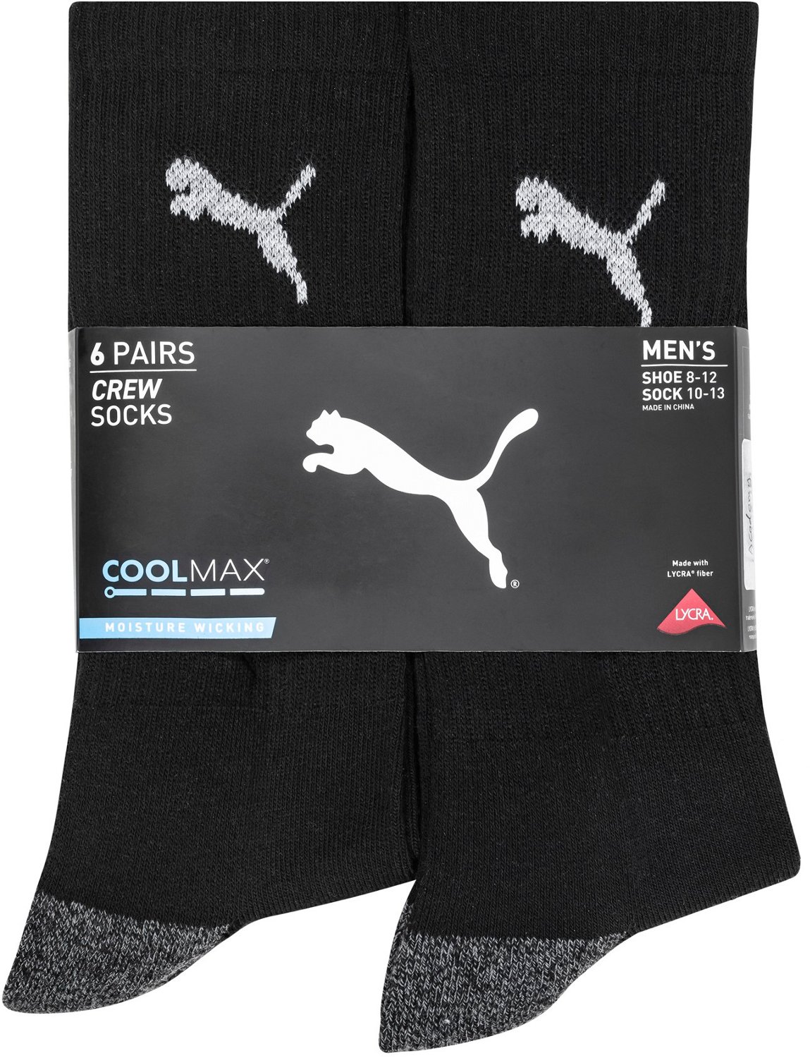 PUMA Men's Terry Crew Socks 6-Pack - view number 2