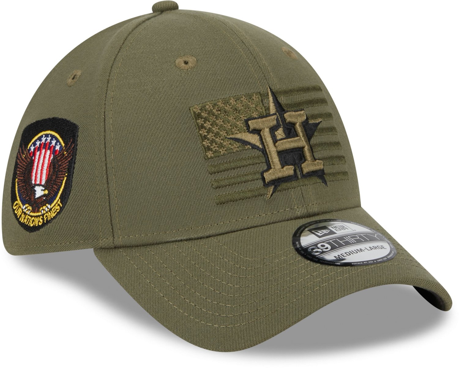 New Era Men's Houston Astros 23 MLB Armed Forces 39THIRTY Cap  - view number 3