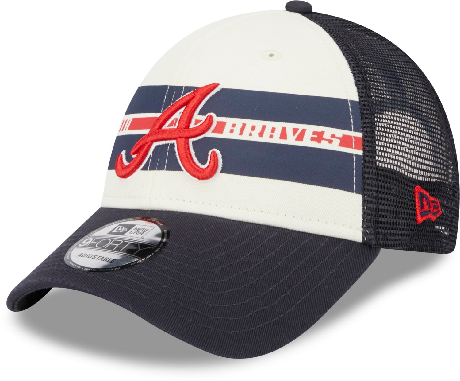 New Era Caps Atlanta Braves 9FORTY Trucker Hat White