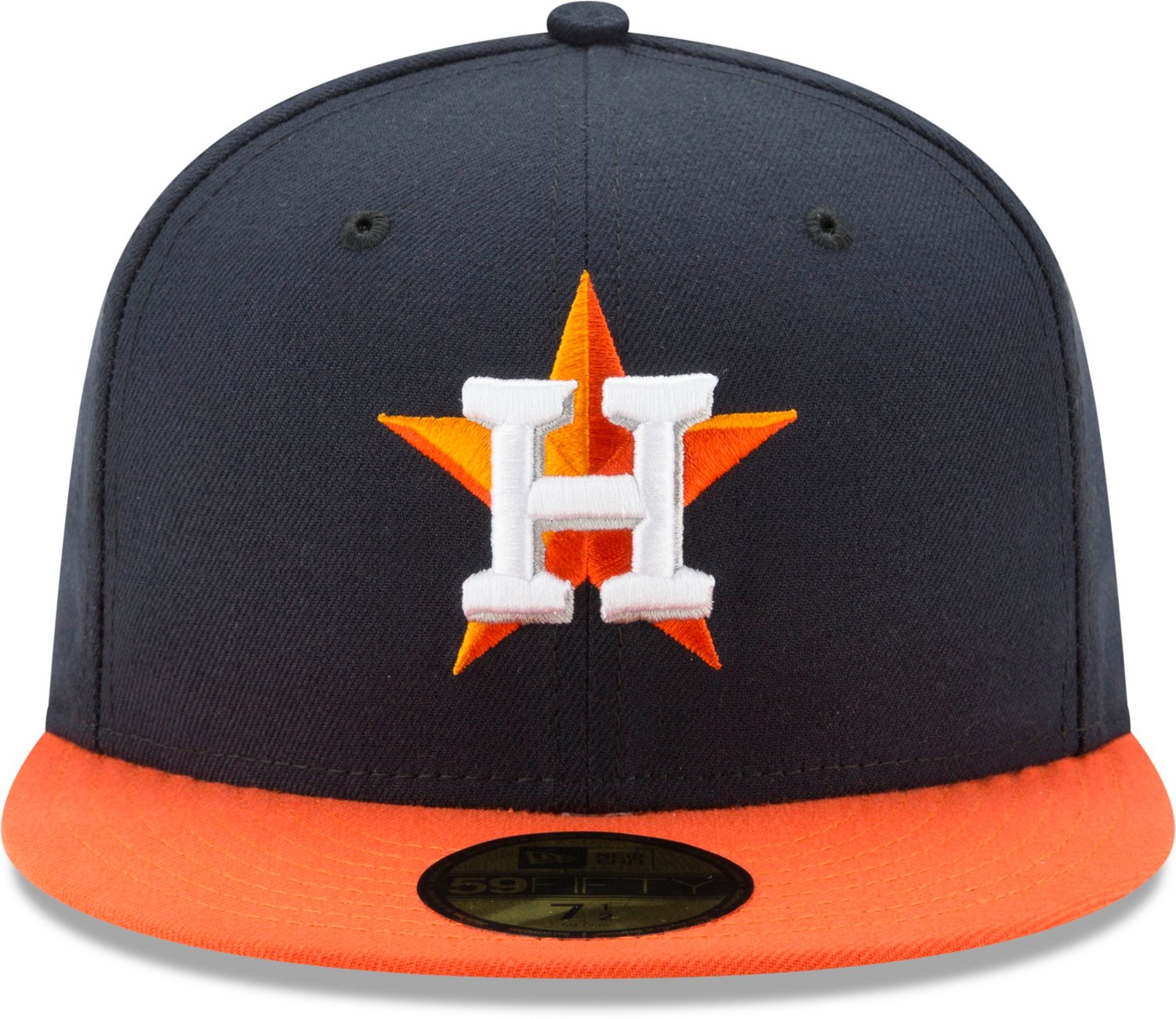 New Era /Orange Houston Astros Road Authentic Collection On Field 59FIFTY Performance Fitted Hat - view number 2