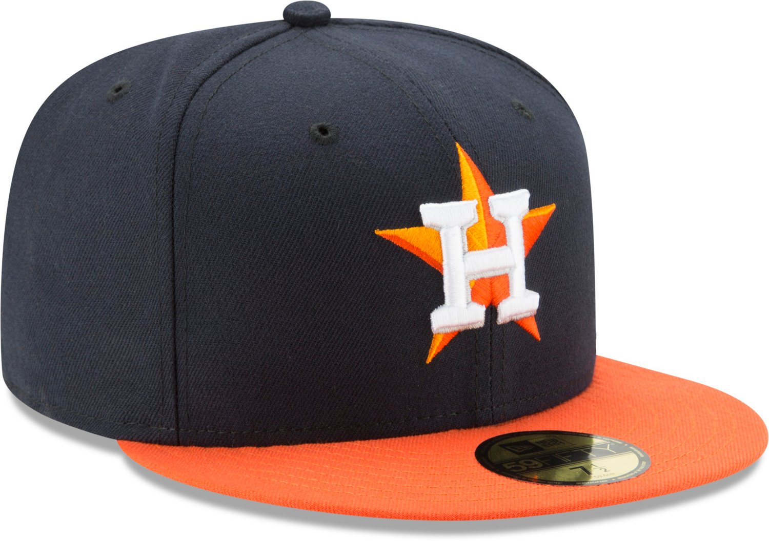 New Era /Orange Houston Astros Road Authentic Collection On Field 59FIFTY Performance Fitted Hat - view number 3