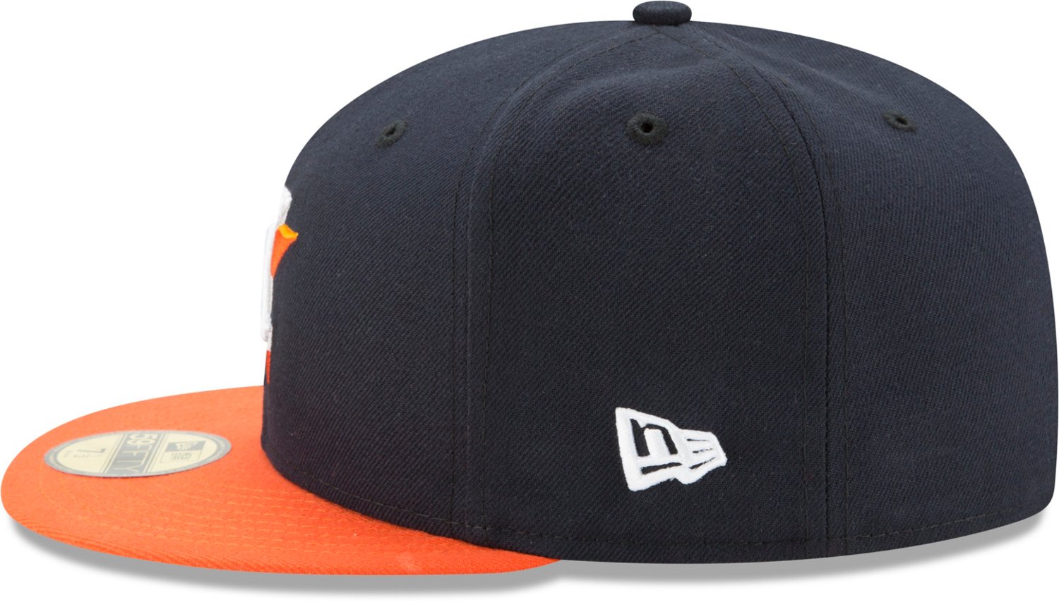 New Era /Orange Houston Astros Road Authentic Collection On Field 59FIFTY Performance Fitted Hat - view number 6